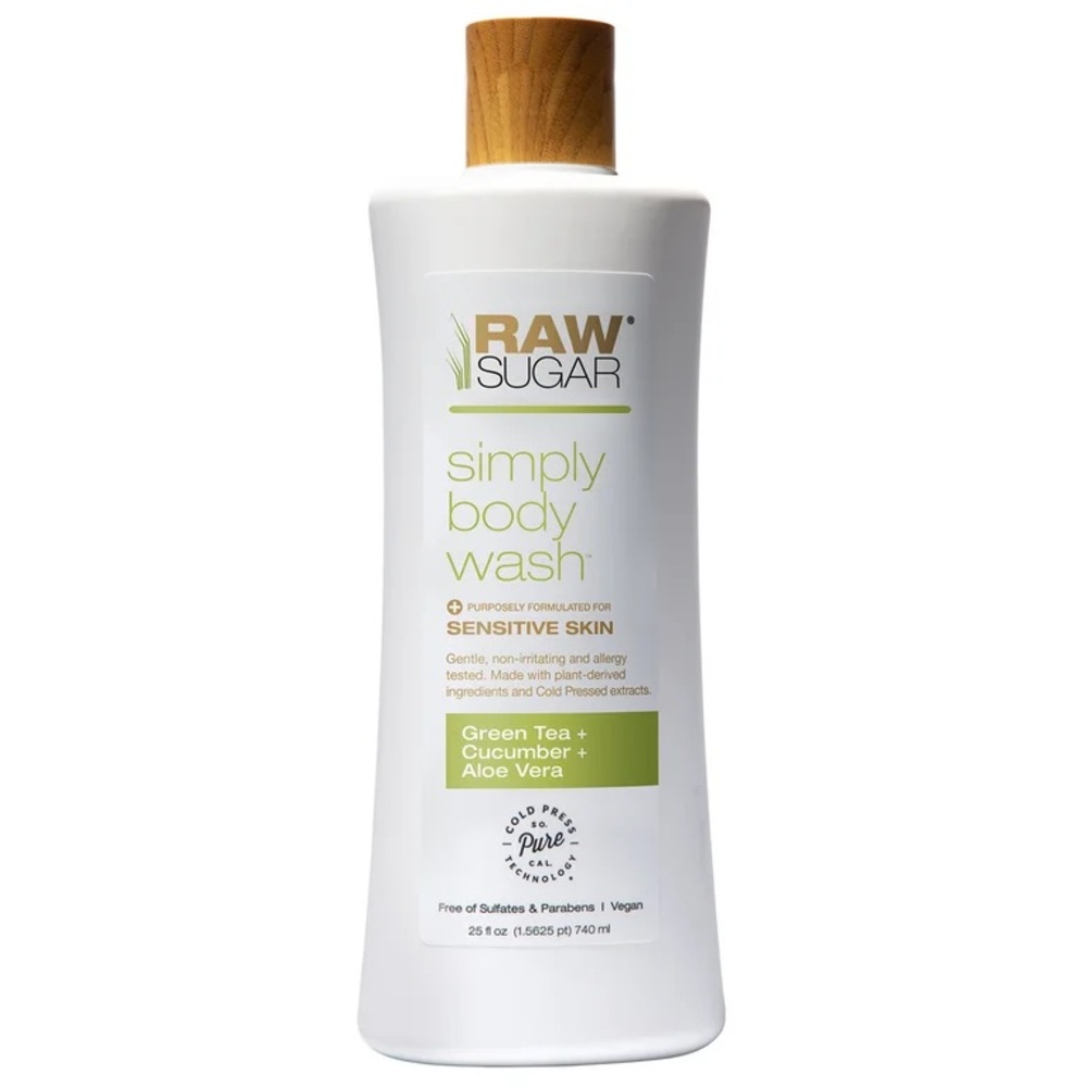 Raw Sugar Simply Sensitive Skin Green Tea + Cucumber + Aloe Vera Body Wash NWT